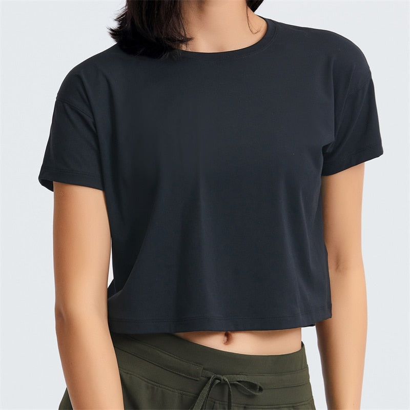 Lightweight Short Sleeve Crop Top