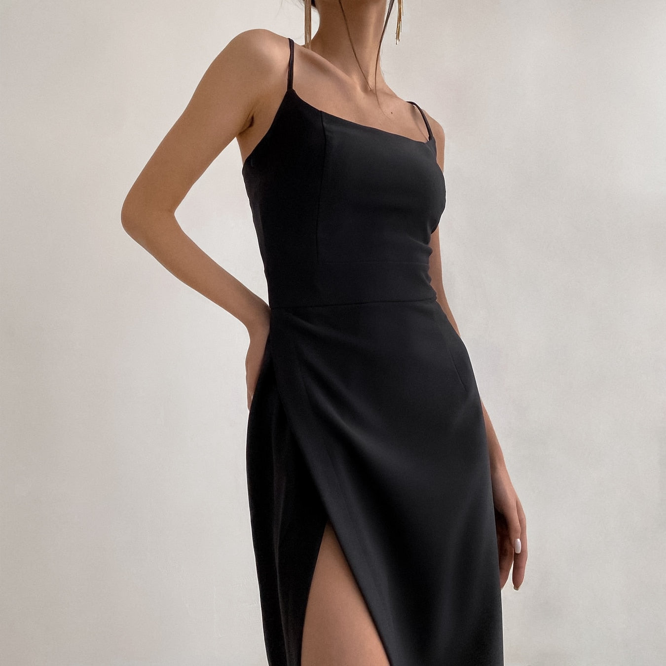 Black Slip Dresses